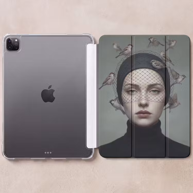 iPad-Hülle - Porträt - Vögel - Schwarz — 6