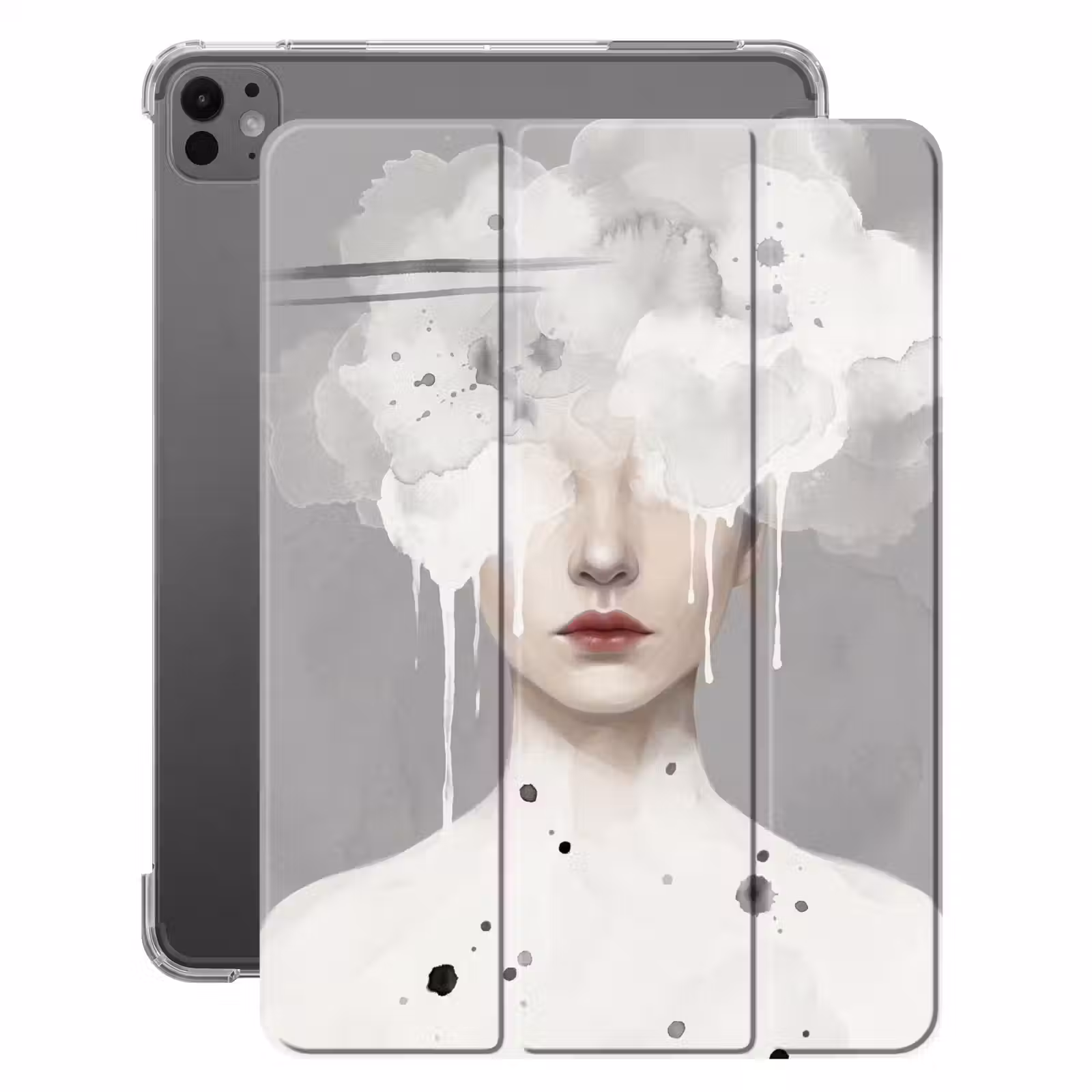 iPad-Hülle - Frau - Wolke - Grau — 1