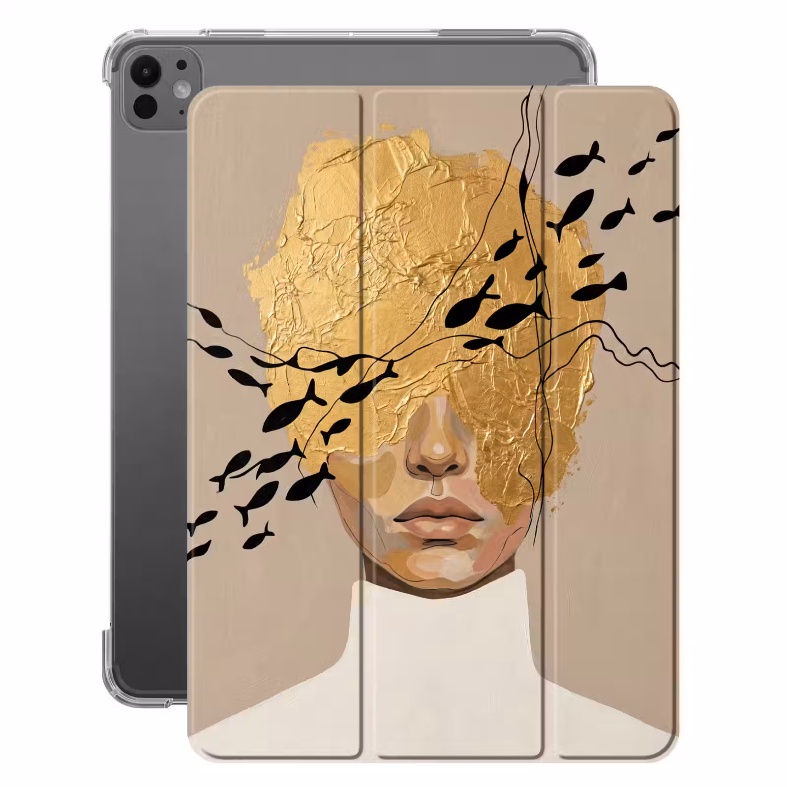 iPad-Hülle - Modern - Frau - Gold — 1