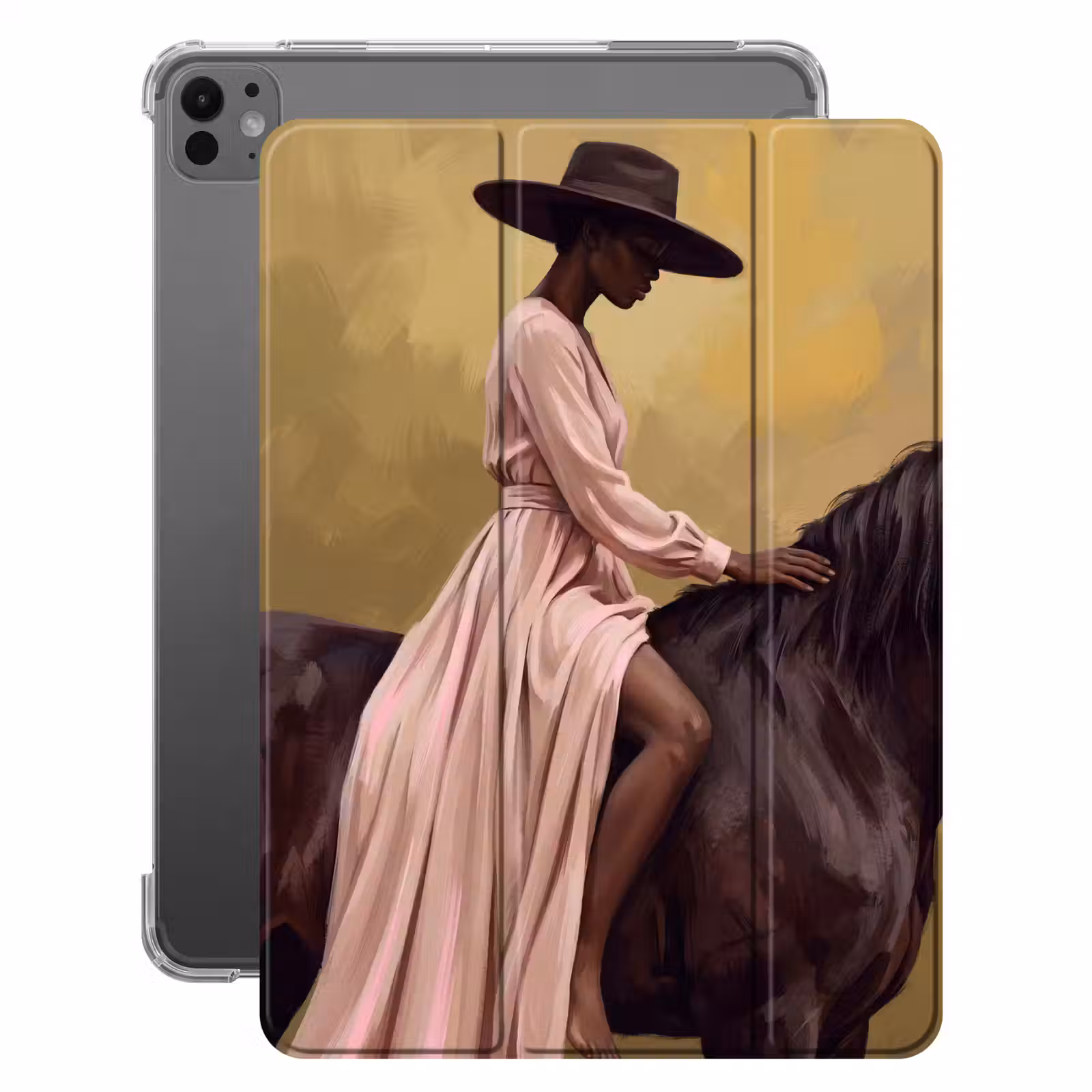 iPad-Hülle - Pferd - Klassisch - Ocker — 1