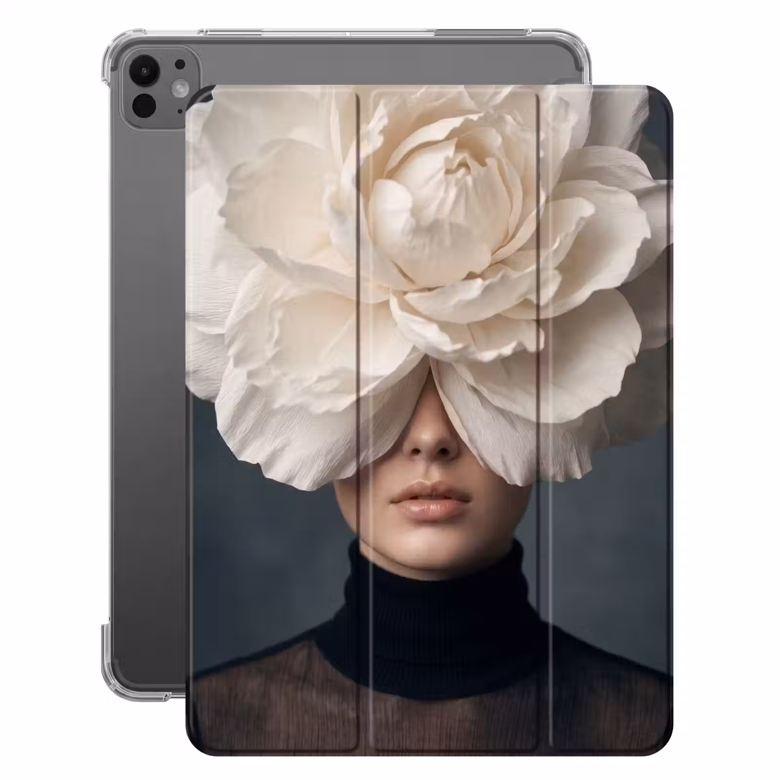 iPad-Hülle - Porträt - Mysteriös - Weiß — 1