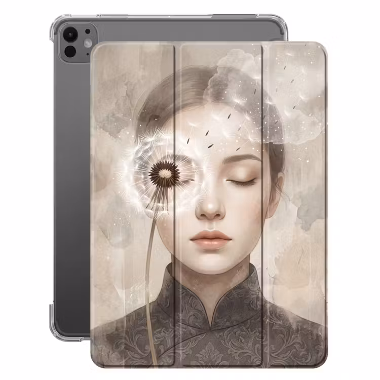 iPad-Hülle - Frau - Gelassenheit - Grau — 1