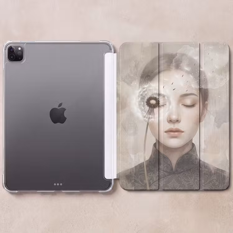iPad-Hülle - Frau - Gelassenheit - Grau — 6