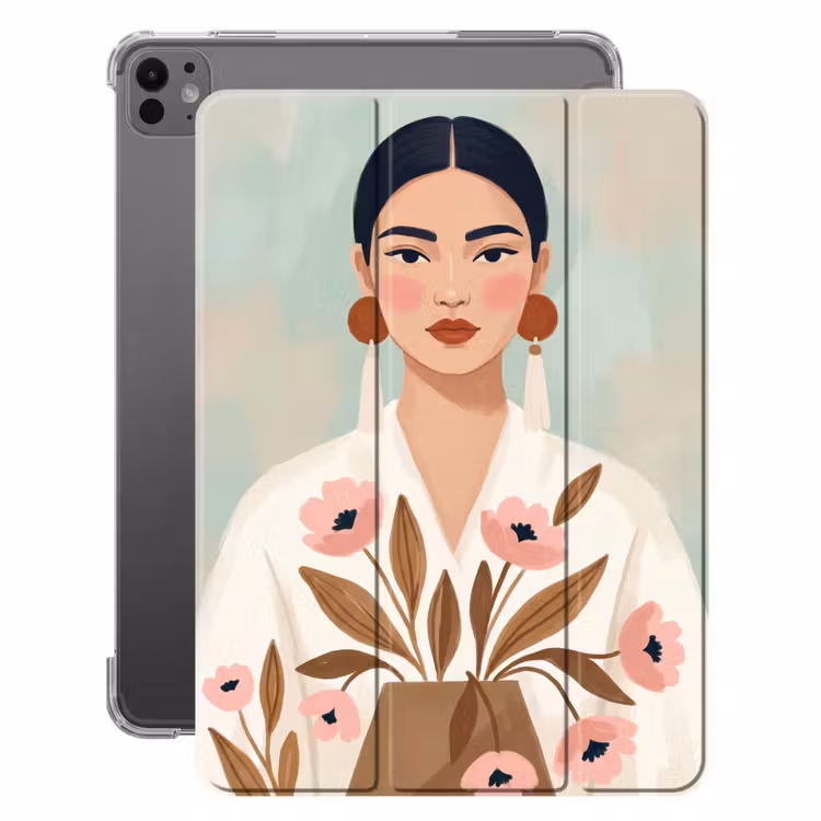 iPad-Hülle - Frau - Kimono - Pastell — 1