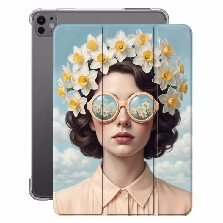 iPad-Hülle - Frau - Narzissen - Gelb — 1