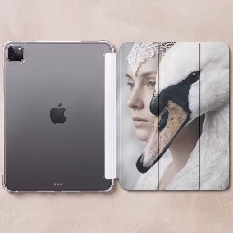 iPad-Hülle - Frau - Schwan - Weiß — 6