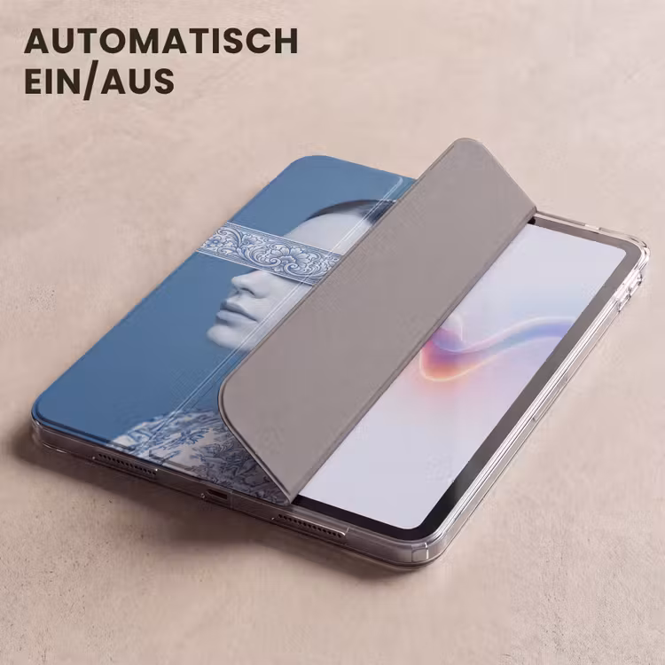 iPad-Hülle - Hochformat - Klassisch - Weiß - Blau — 5