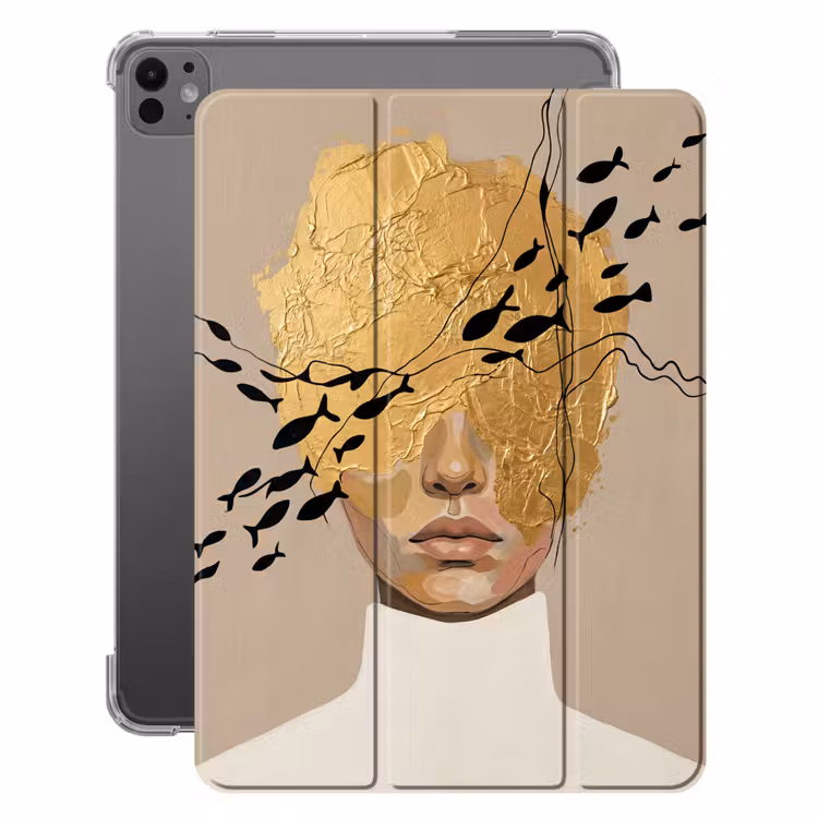 iPad-Hülle - Modern - Frau - Gold — 1