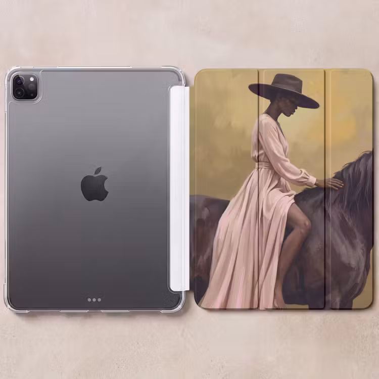 iPad-Hülle - Pferd - Klassisch - Ocker — 6