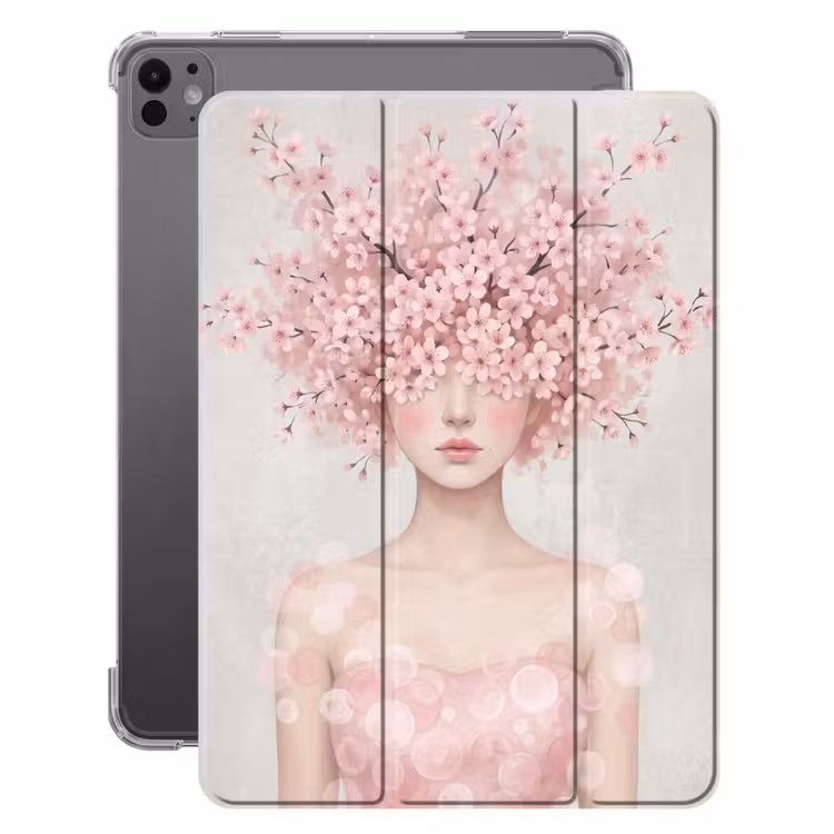 iPad-Hülle - Porträt - Kirschblüte - Rosa — 1