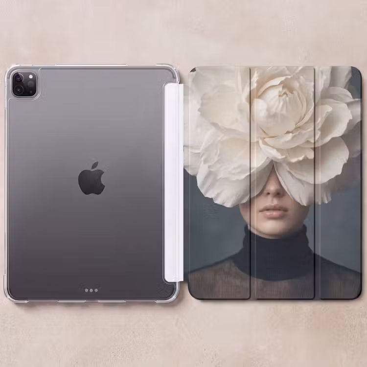 iPad-Hülle - Porträt - Mysteriös - Weiß — 6
