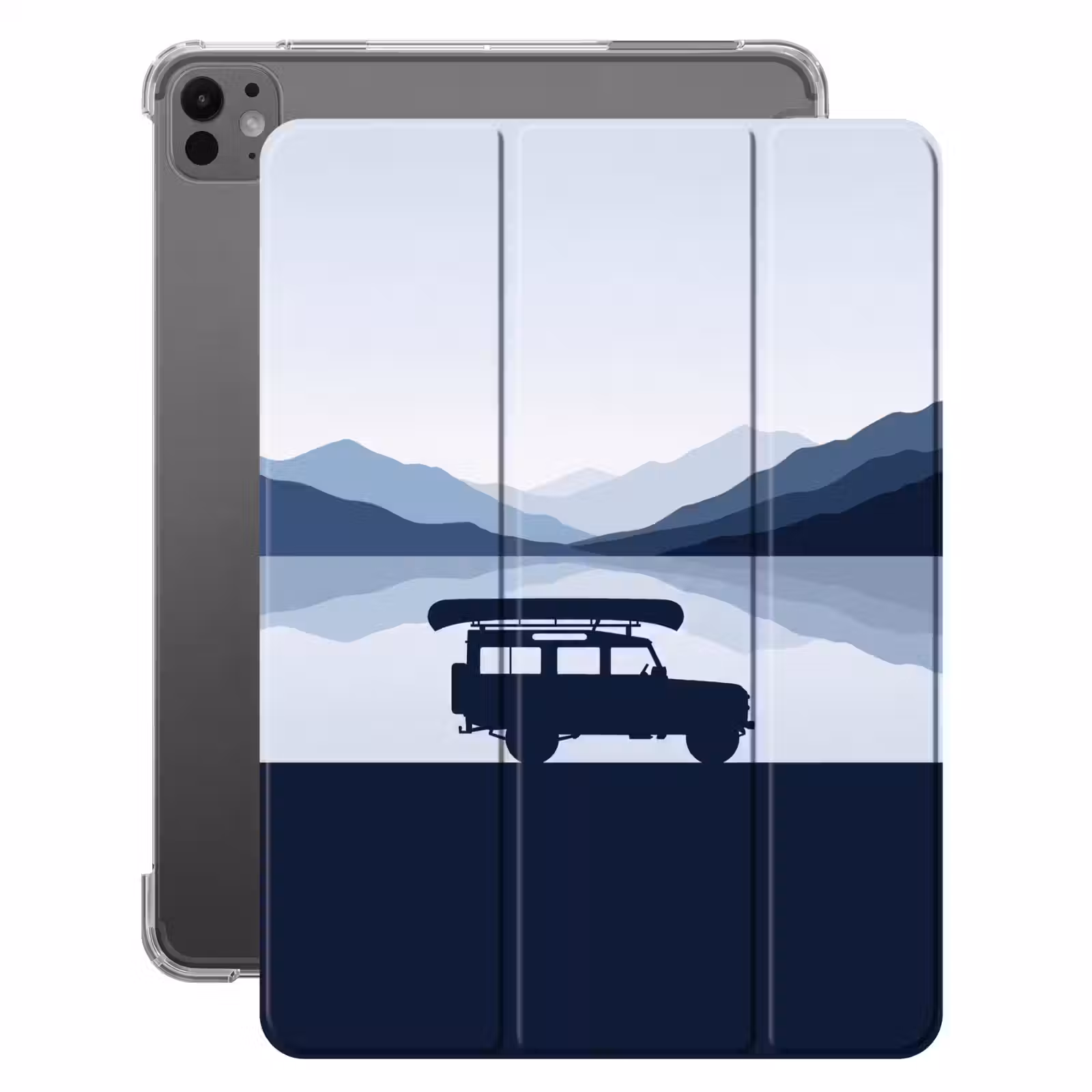 iPad-Hülle - Auto - See - Berge - Blau — 1