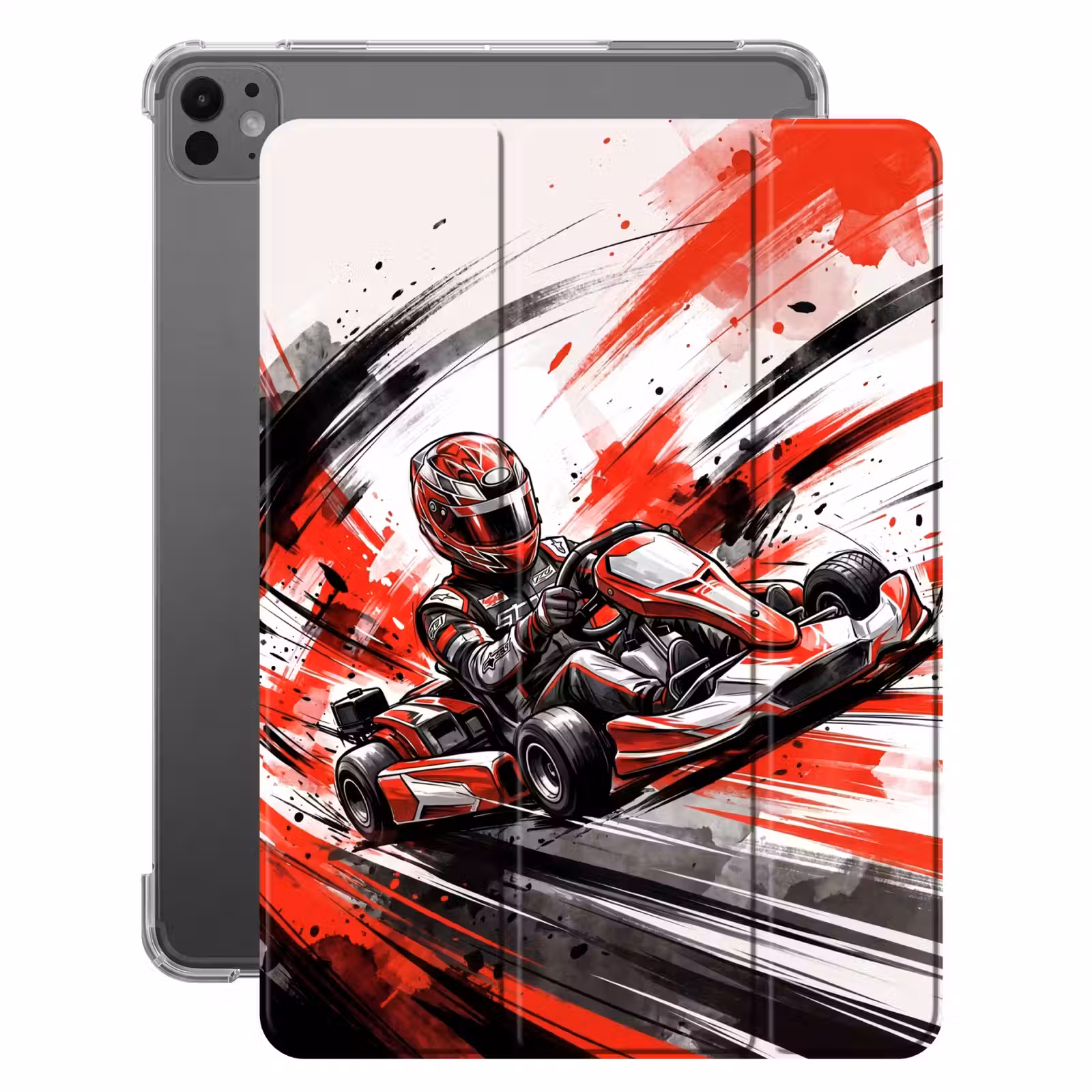 iPad-Hülle - Kart - Fahrer - Geschwindigkeit - Rot — 1