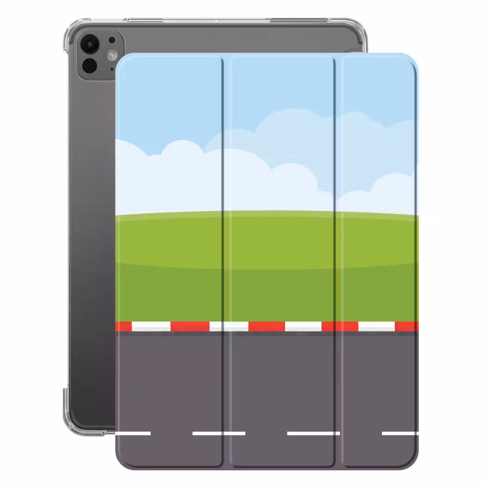 iPad-Hülle - Rennstrecke - Illustration - Sport - Farbenfroh — 1
