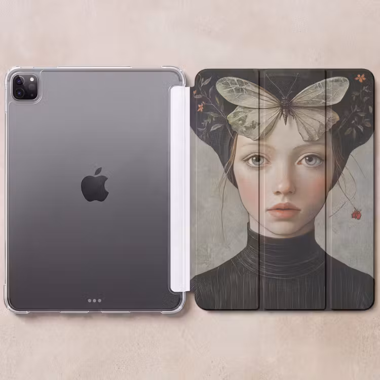 iPad-Hülle - Frau - Schmetterling - Kunst - Klassisch - Gedämpft — 6