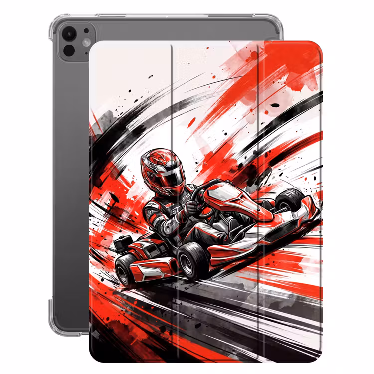 iPad-Hülle - Kart - Fahrer - Geschwindigkeit - Rot — 1