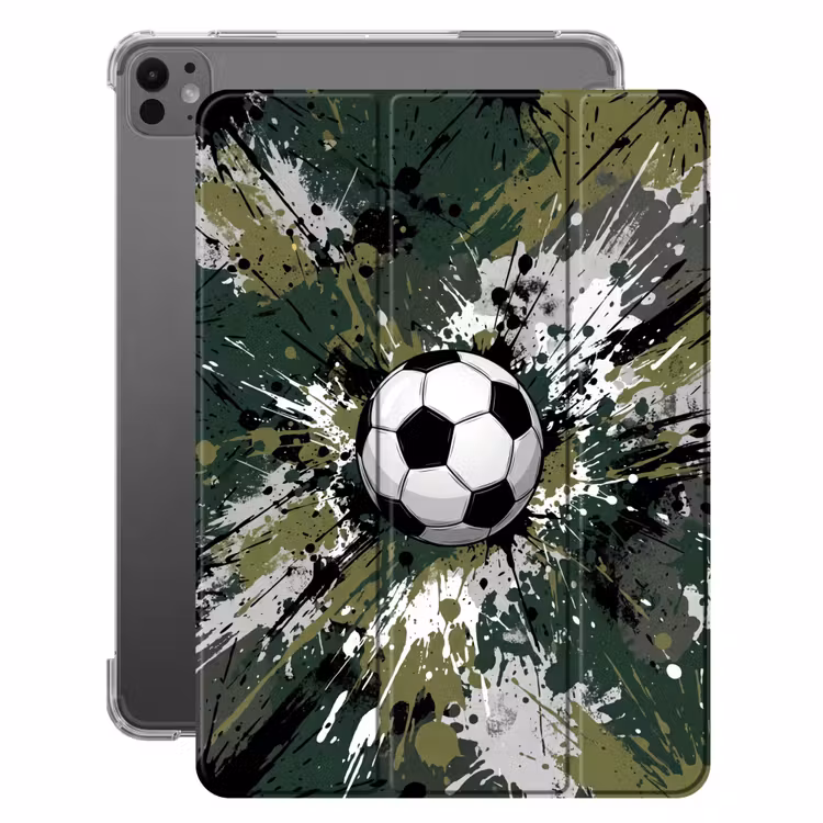 iPad-Hülle - Fußball - Farbe - Spritzer - Grün — 1
