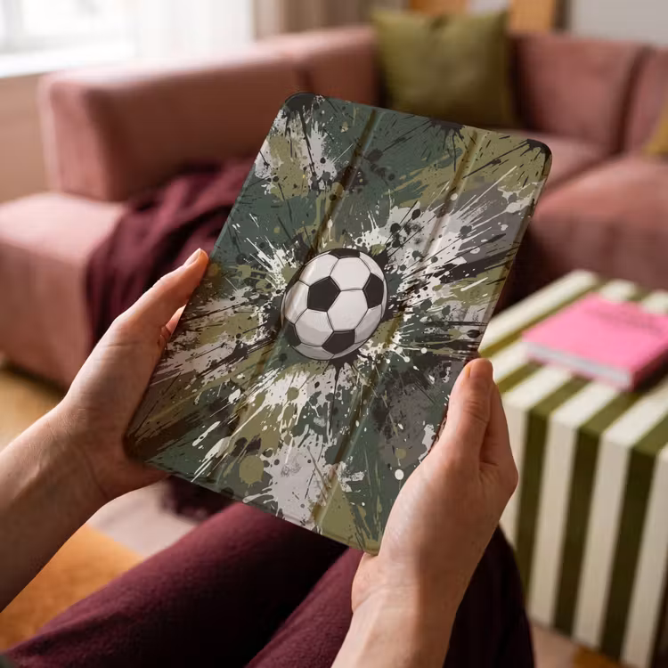 iPad-Hülle - Fußball - Farbe - Spritzer - Grün — 4