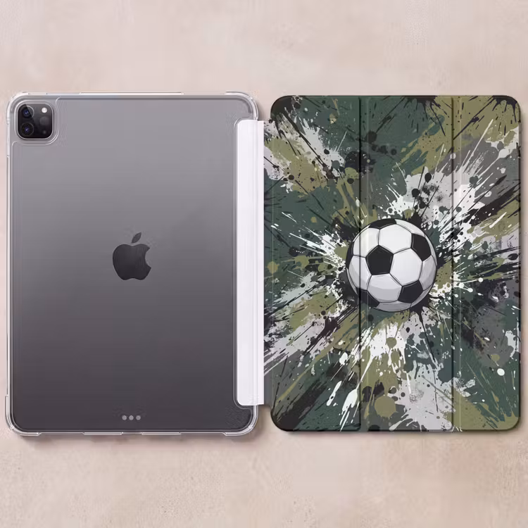 iPad-Hülle - Fußball - Farbe - Spritzer - Grün — 6