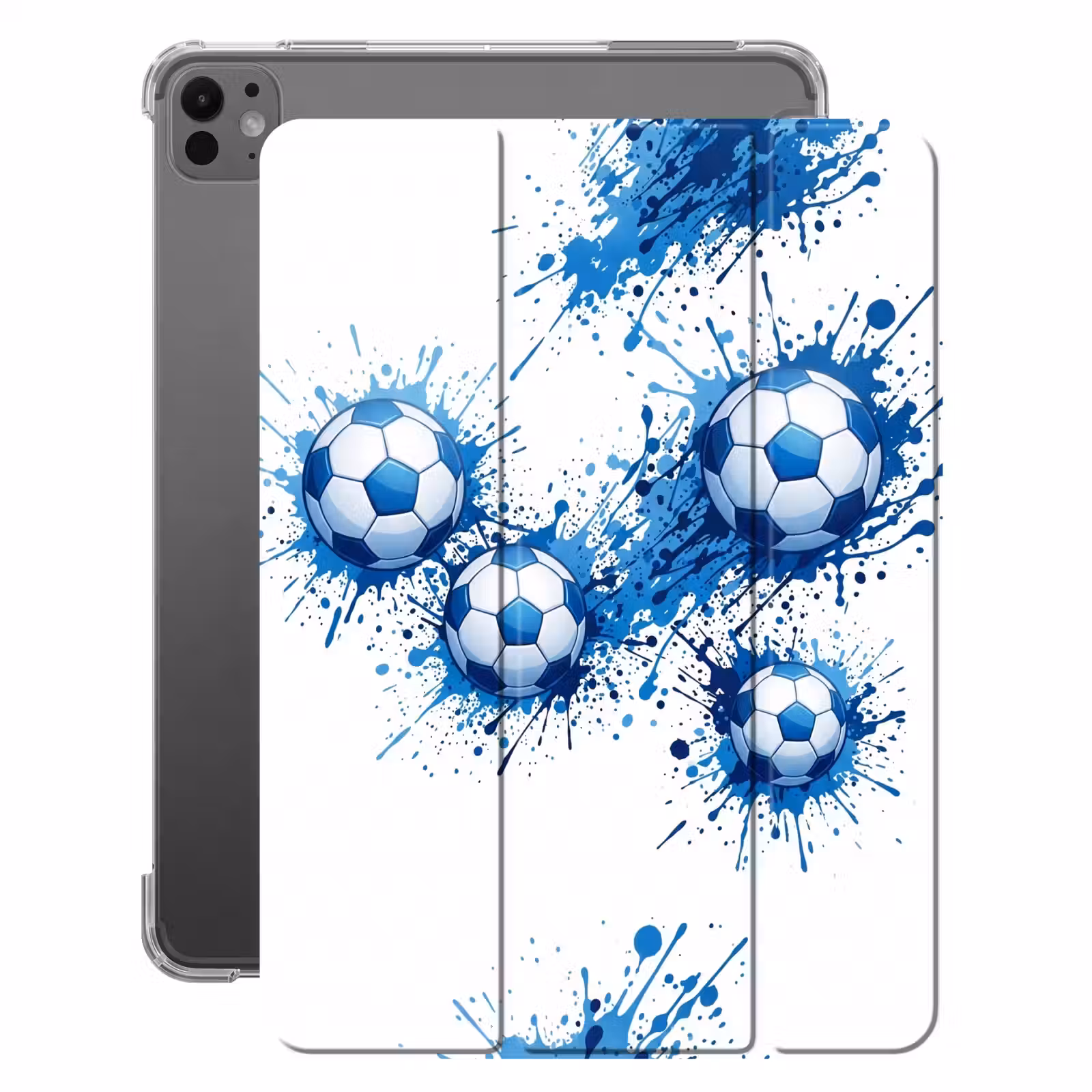 iPad-Hülle - Fußbälle - Farbe - Sport - Blau — 1