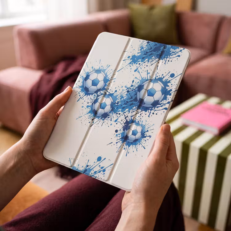 iPad-Hülle - Fußbälle - Farbe - Sport - Blau — 4