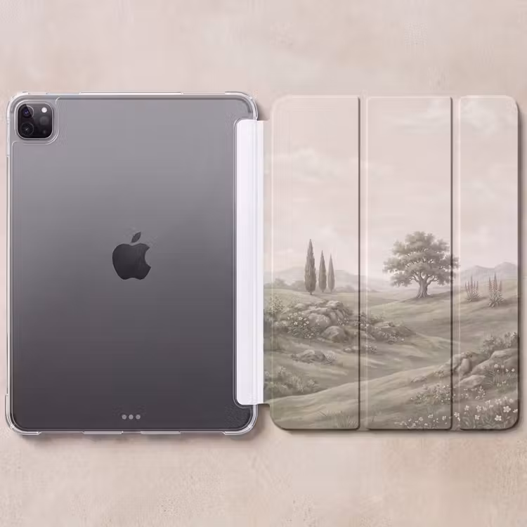 iPad-Hülle - Hügellandschaft - Bäume - Natur - Grünanlagen — 6
