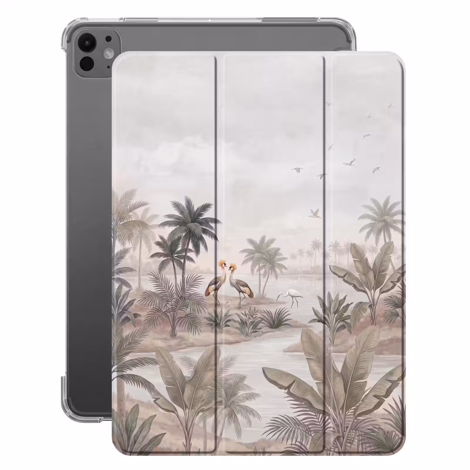 iPad-Hülle - Kraniche - Palmen - Tropisch — 1