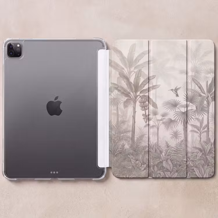 iPad-Hülle - Dschungel - Landebahnbaum - Kolibri - Beige — 6
