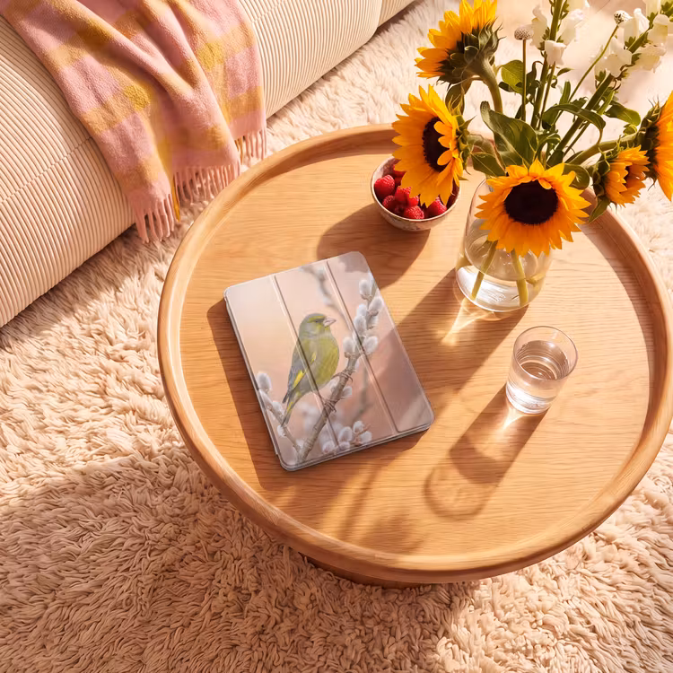 iPad-Hülle - Grünfink - Katzen - Frühling - Natur - Weich — 2