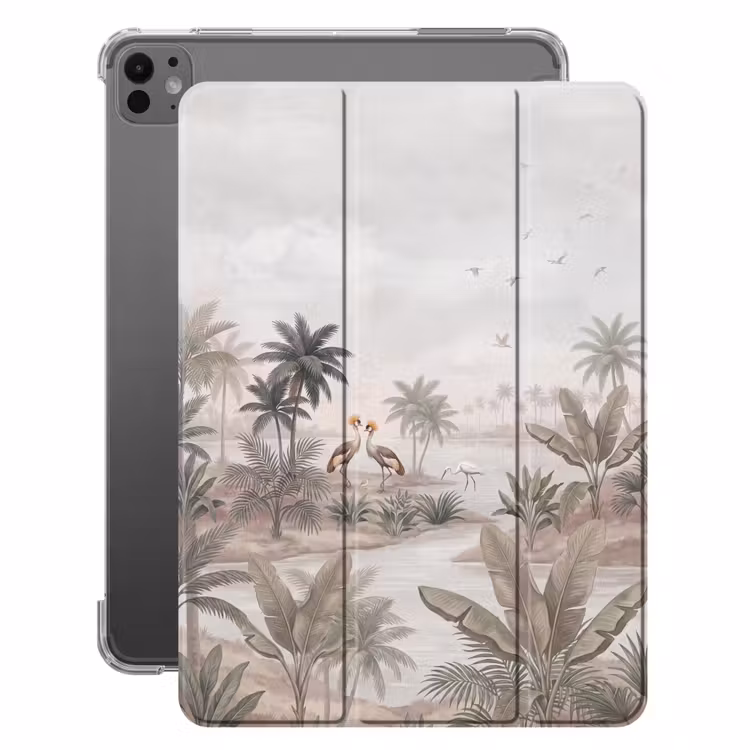 iPad-Hülle - Kraniche - Palmen - Tropisch — 1