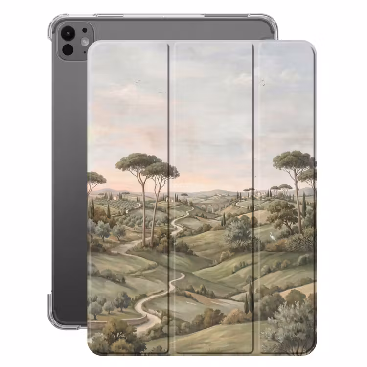 iPad-Hülle - Landschaft - Hügel - Sandiger Weg - Grün — 1