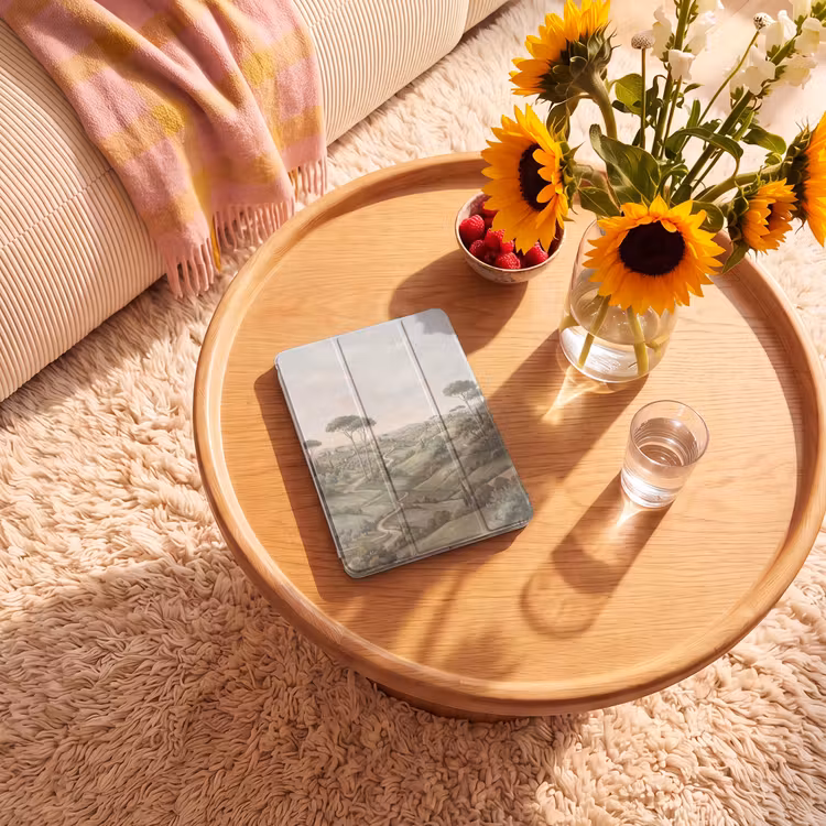 iPad-Hülle - Landschaft - Hügel - Sandiger Weg - Grün — 2