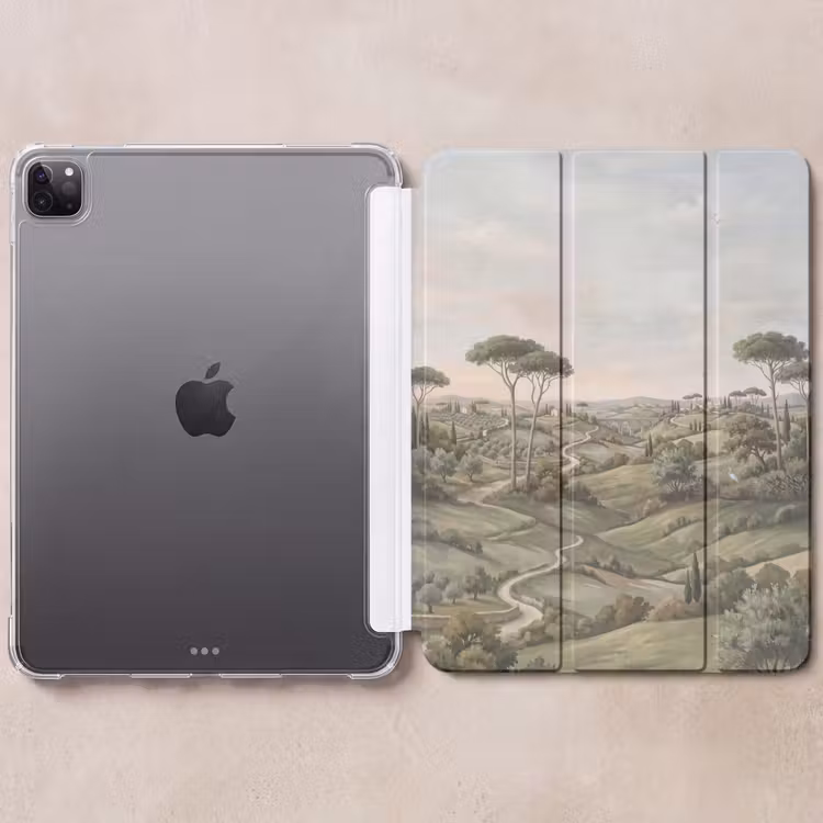 iPad-Hülle - Landschaft - Hügel - Sandiger Weg - Grün — 6