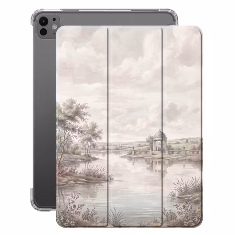 iPad-Hülle - Landschaft - Wasser - Natur - Sepia — 1