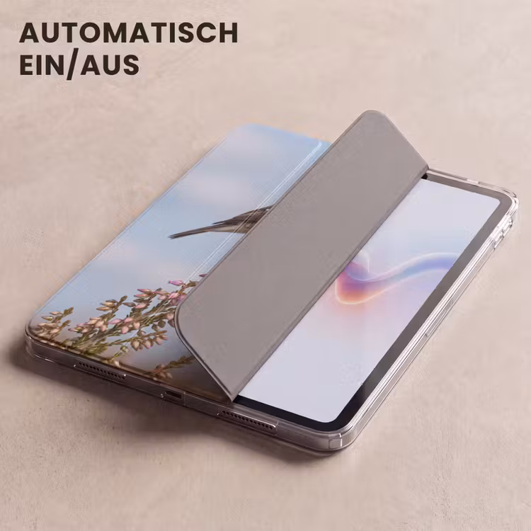 iPad-Hülle - Schwarzkehlchen - Heidekraut - Lila - Natur - Atmosphärisch — 5