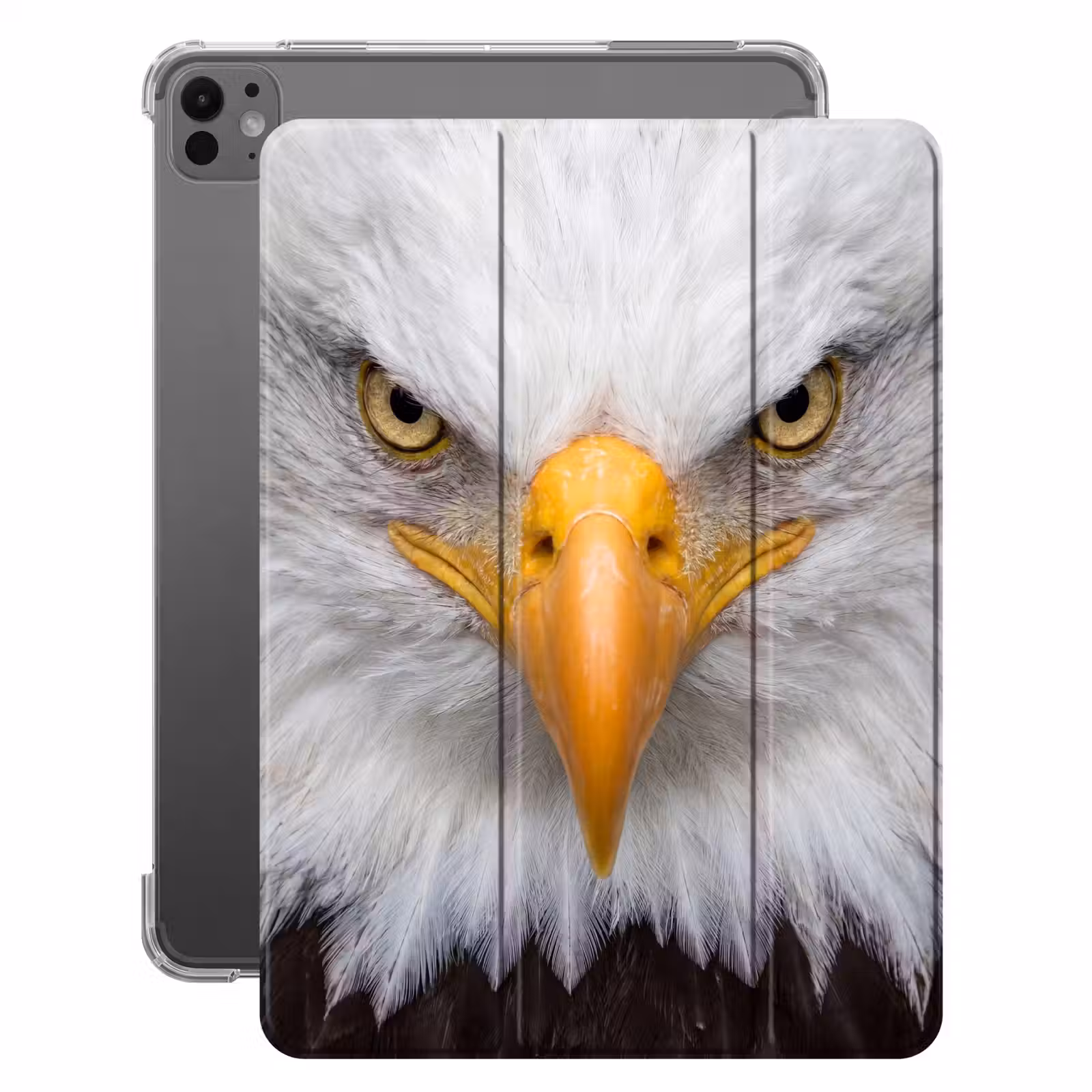 iPad-Hülle - Amerikanisch - Weißkopfseeadler - Porträt - Gelb — 1