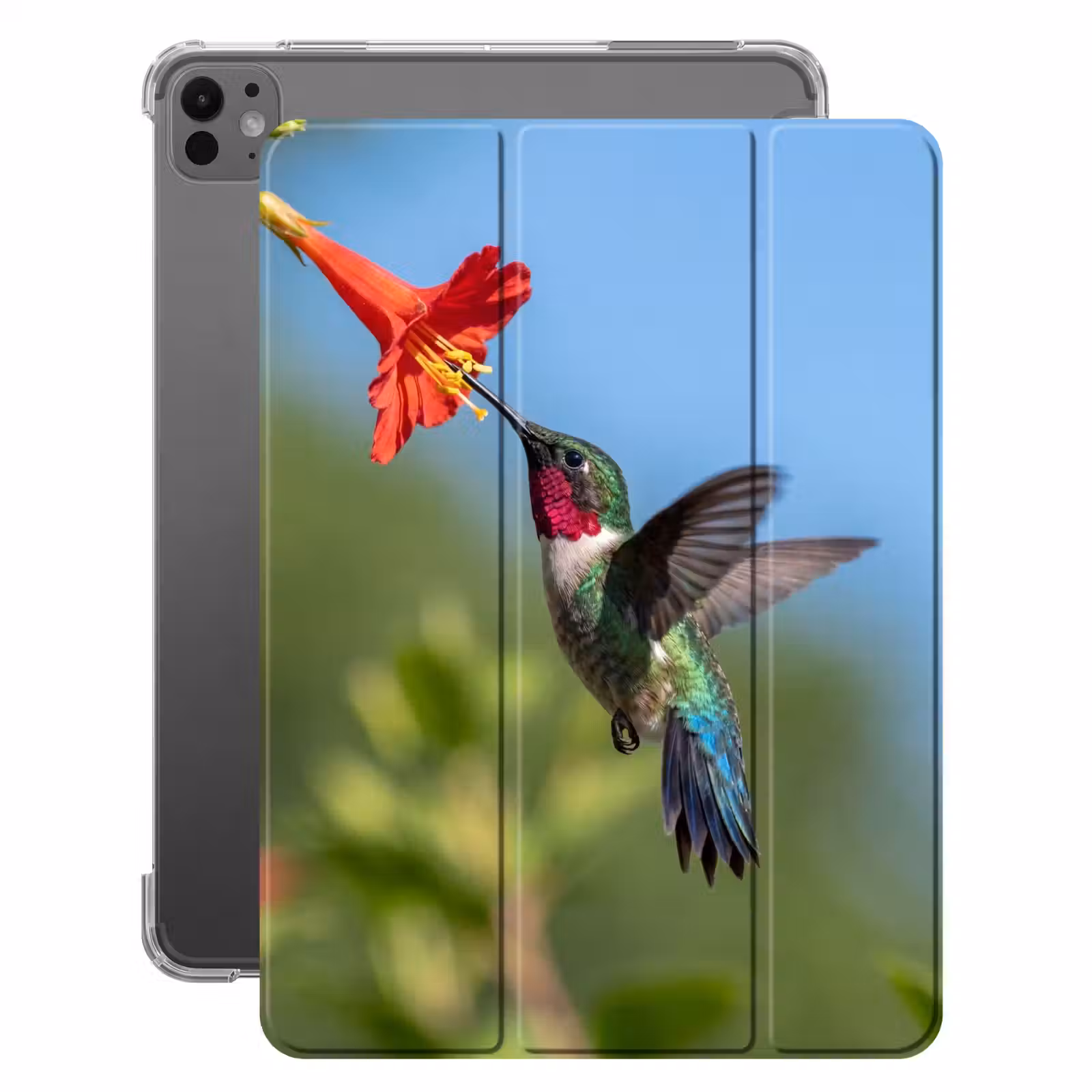 iPad-Hülle - Kolibri - Blume - Natur - Grün — 1