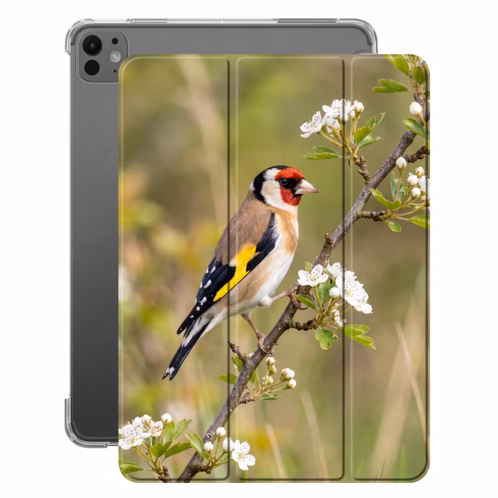 iPad-Hülle - Stieglitz - Blüte - Frühling - Natur - Farbenfroh — 1