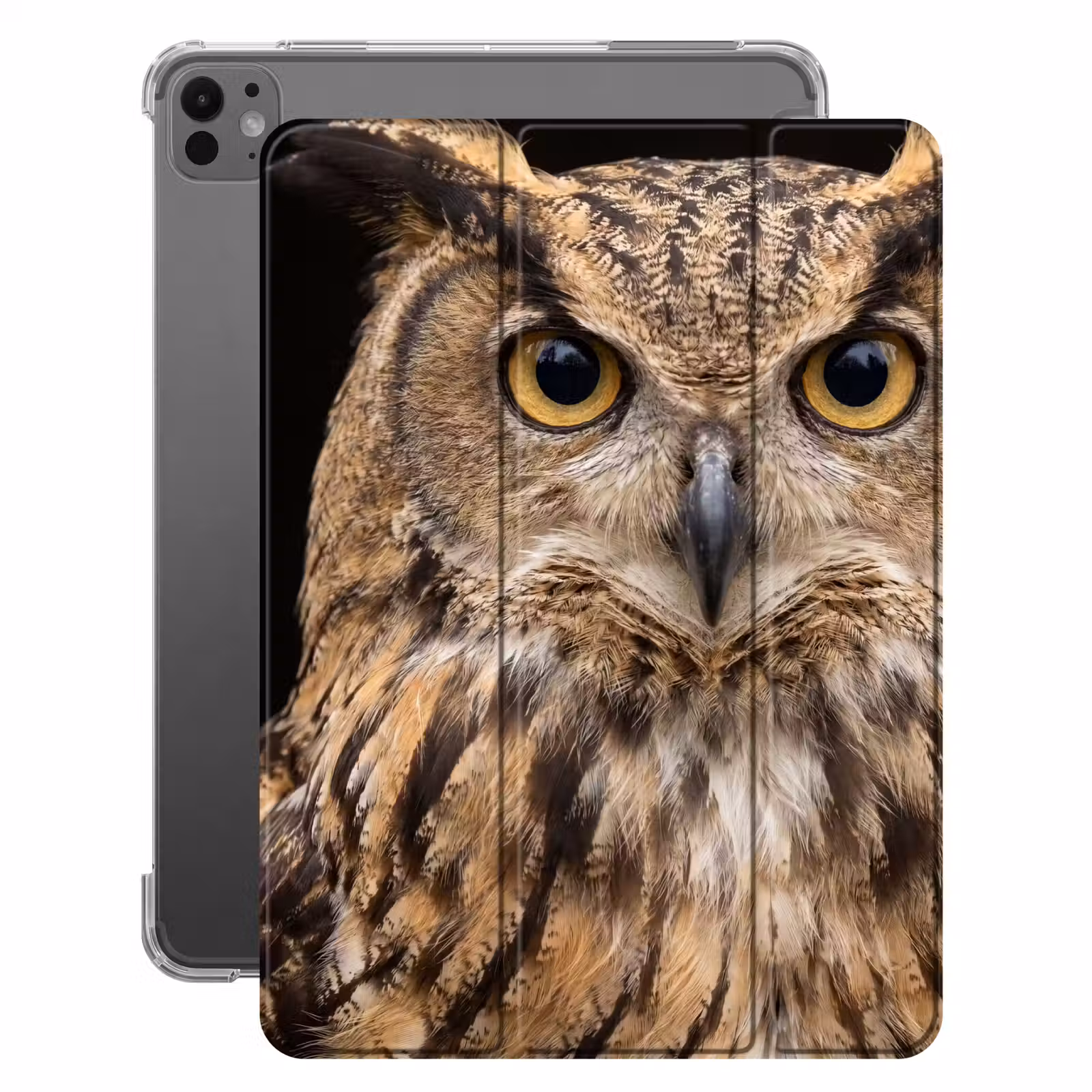 iPad-Hülle - Uhu - Porträt - Braun — 1