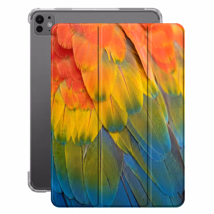 iPad-Hülle - Federn - Ara - Farbenfroh — 1