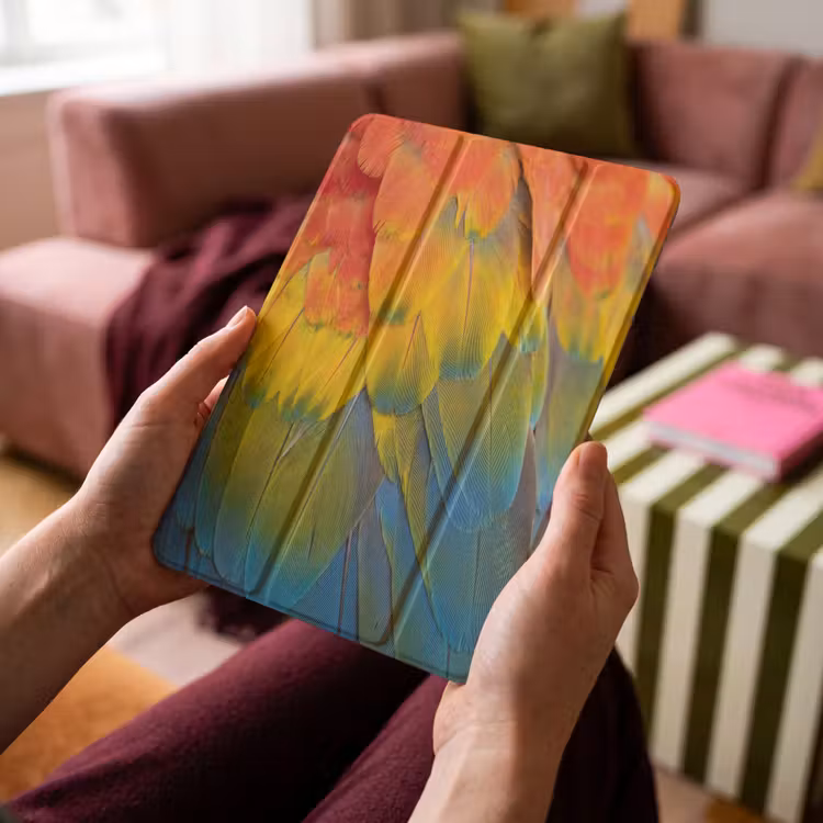 iPad-Hülle - Federn - Ara - Farbenfroh — 4