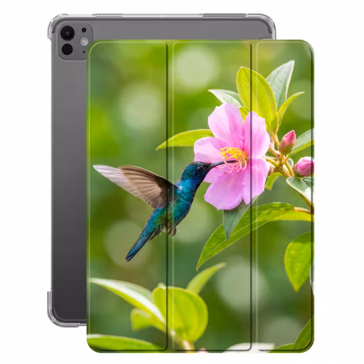 iPad-Hülle - Kolibri - Blume - Natur - Grün — 1