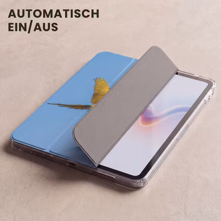 iPad-Hülle - Papagei - Fliegen - Blau - Gelb — 5
