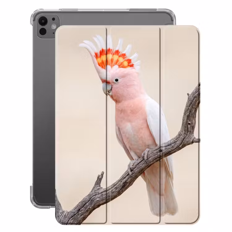 iPad-Hülle - Papagei - Zweig - Rosa — 1