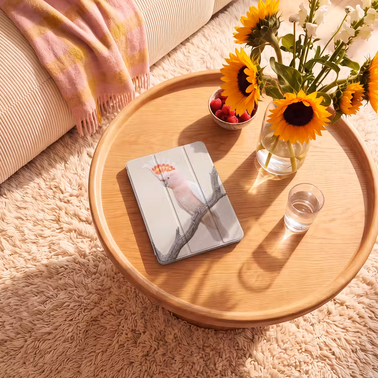 iPad-Hülle - Papagei - Zweig - Rosa — 2