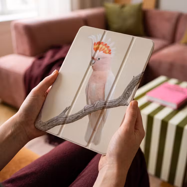 iPad-Hülle - Papagei - Zweig - Rosa — 4