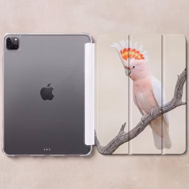 iPad-Hülle - Papagei - Zweig - Rosa — 6