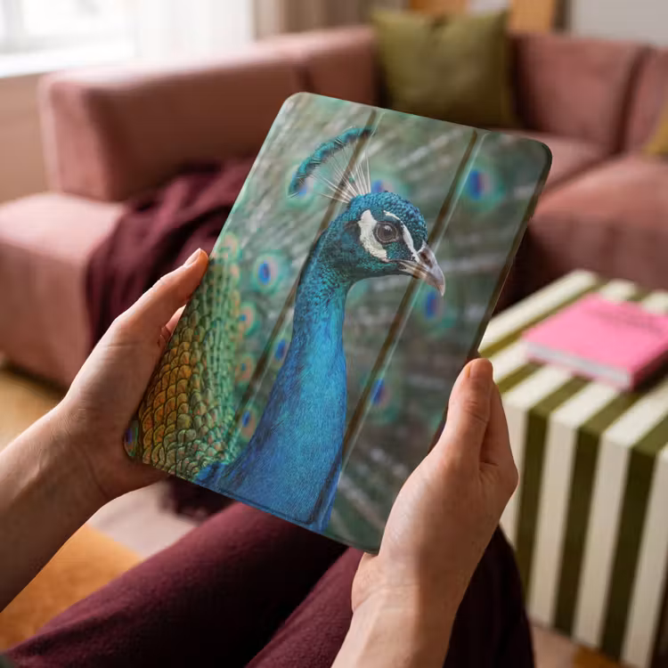iPad-Hülle - Pfau - Federn - Blau — 4