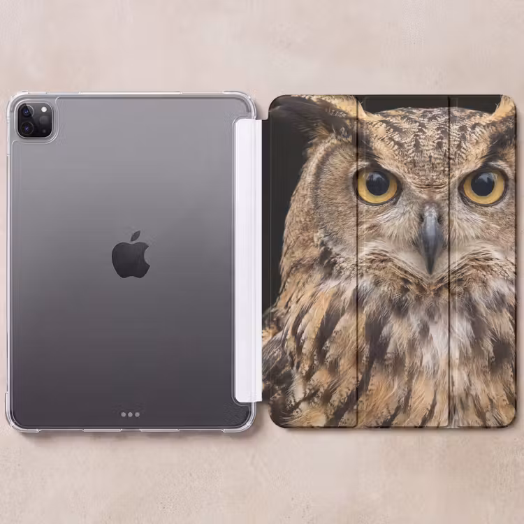 iPad-Hülle - Uhu - Porträt - Braun — 6