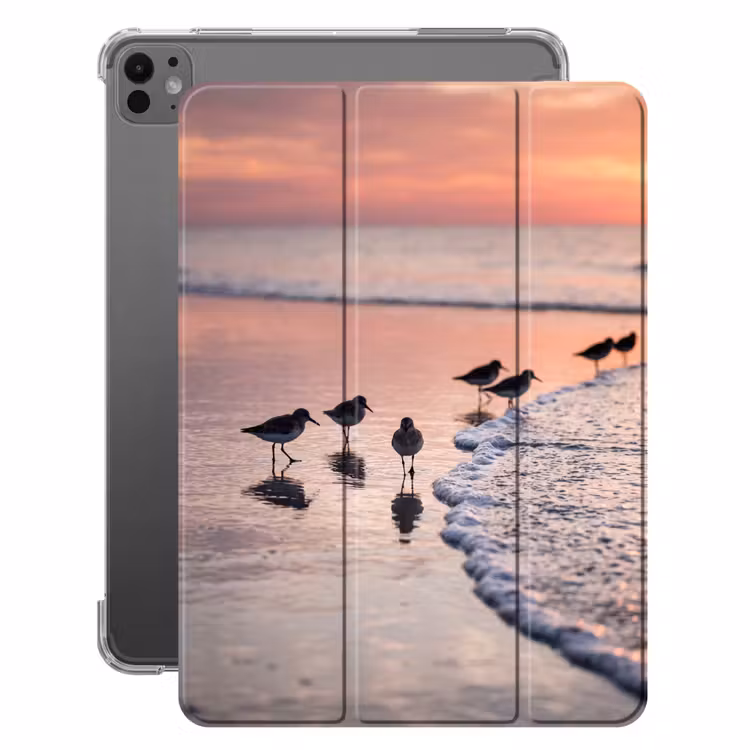 iPad-Hülle - Möwen - Strand - Meer - Rosa — 1